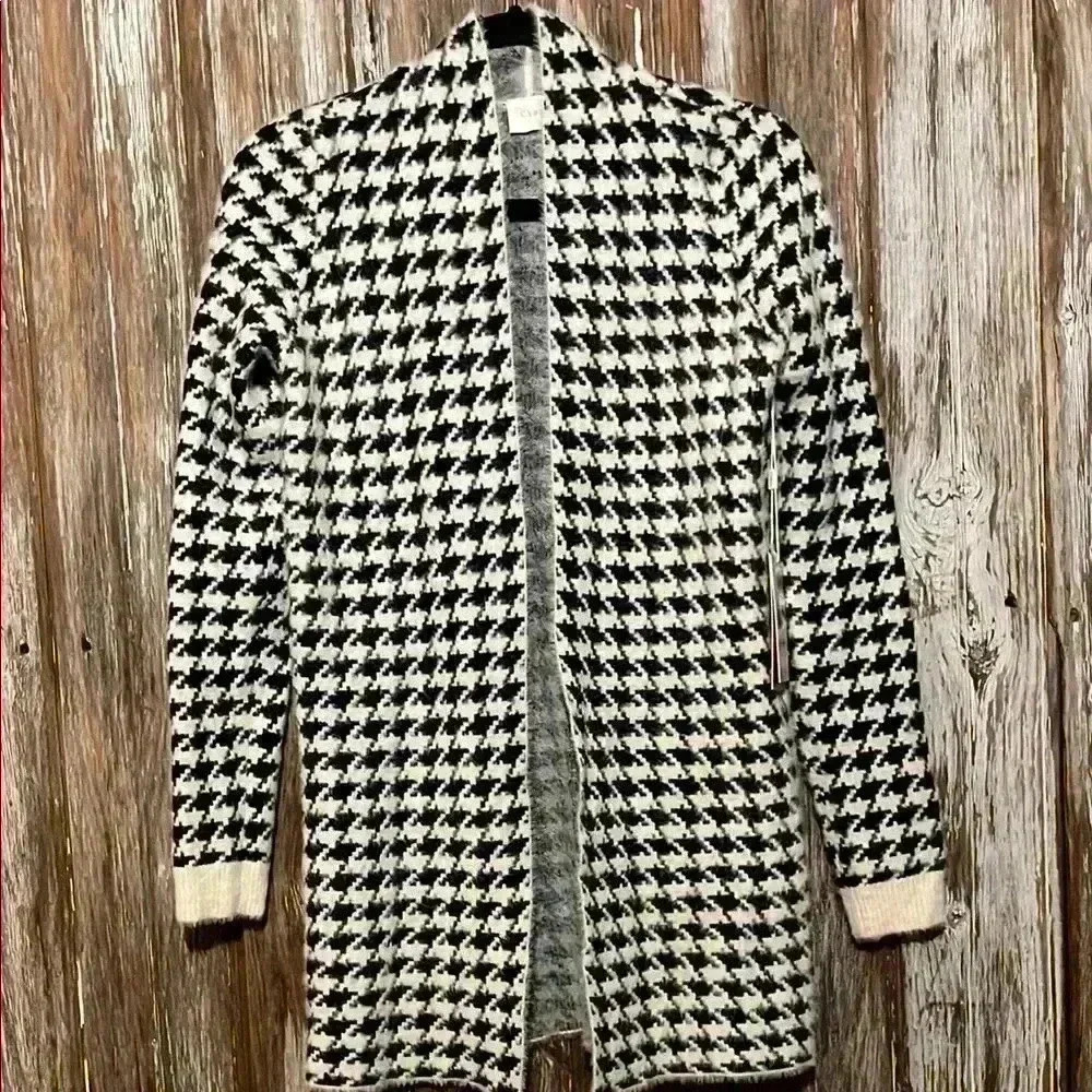 Cyrus Black and White Houndstooth Women's Jacket - Picture 5 of 5